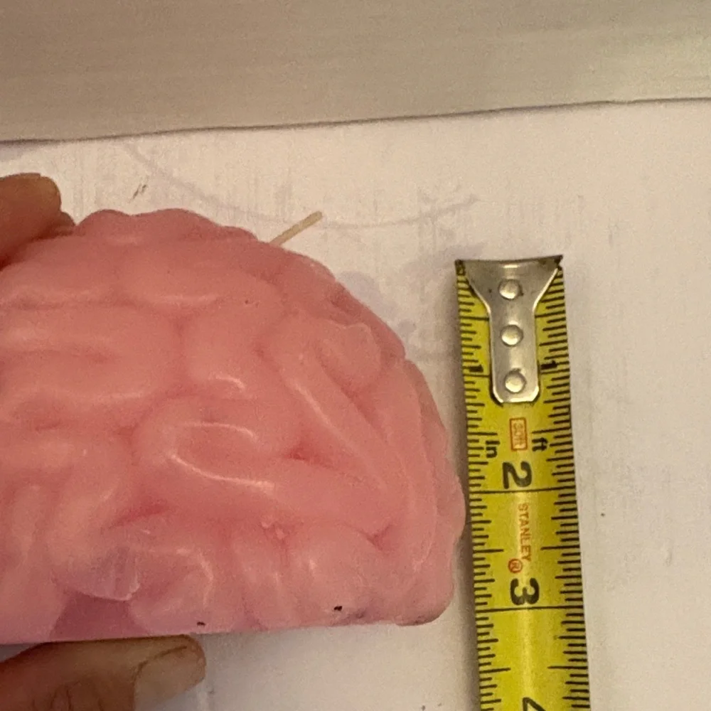 Pink Brain-Shaped Candle